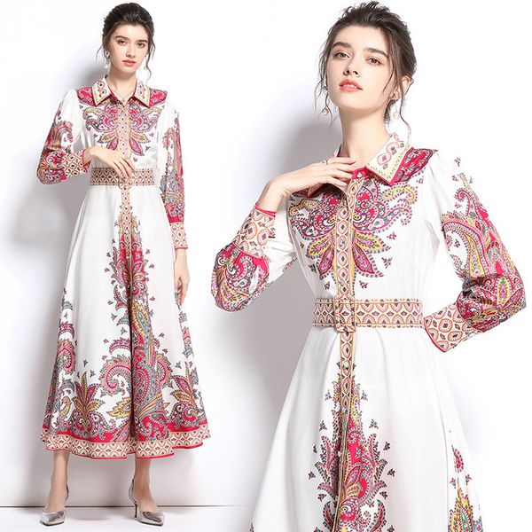 court style big swing long skirt australia 2021 autumn positioning printing sleeve lace up dress, Black;gray
court style big swing long skirt australia 2021 autumn positioning printing sleeve lace up dress, Black;gray