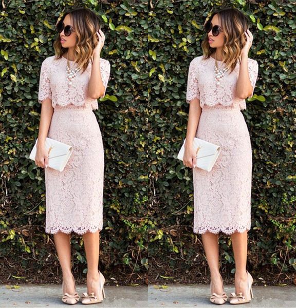 full lace two pieces prom dresses short sleeves jewel neck bride formal party gowns tea length vestidos women special occasion wear, Black
full lace two pieces prom dresses short sleeves jewel neck bride formal party gowns tea length vestidos women special occasion wear, Black
