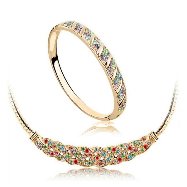 waltz bracelet necklace set full rhinestone alloy jewelry set 18k austrian crystal jewelry for women gift 1018, Silver
waltz bracelet necklace set full rhinestone alloy jewelry set 18k austrian crystal jewelry for women gift 1018, Silver