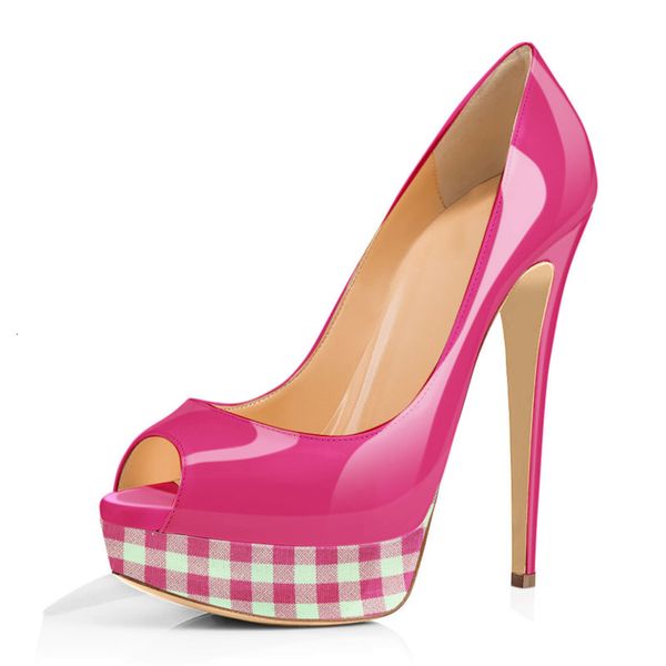sandals pumps women's stilettos 15-16cm extremely high heel plaid platform peep toe patent leather sandals size 13, Black
sandals pumps women's stilettos 15-16cm extremely high heel plaid platform peep toe patent leather sandals size 13, Black