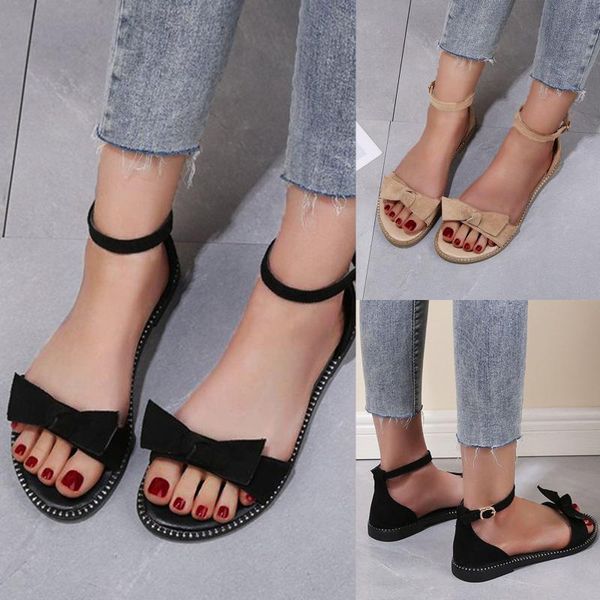 sandals summer flat bottom comfortable one line buckle bow roman women's 2021 sandalias fashion shoes large, Black
sandals summer flat bottom comfortable one line buckle bow roman women's 2021 sandalias fashion shoes large, Black