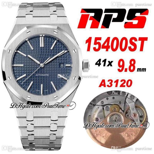 apsf 41mm cal a3120 automatic mens watch ultra-thin 9.8mm blue textured dial stick markers stainless steel bracelet watches super edition 20, Slivery;brown
apsf 41mm cal a3120 automatic mens watch ultra-thin 9.8mm blue textured dial stick markers stainless steel bracelet watches super edition 20, Slivery;brown