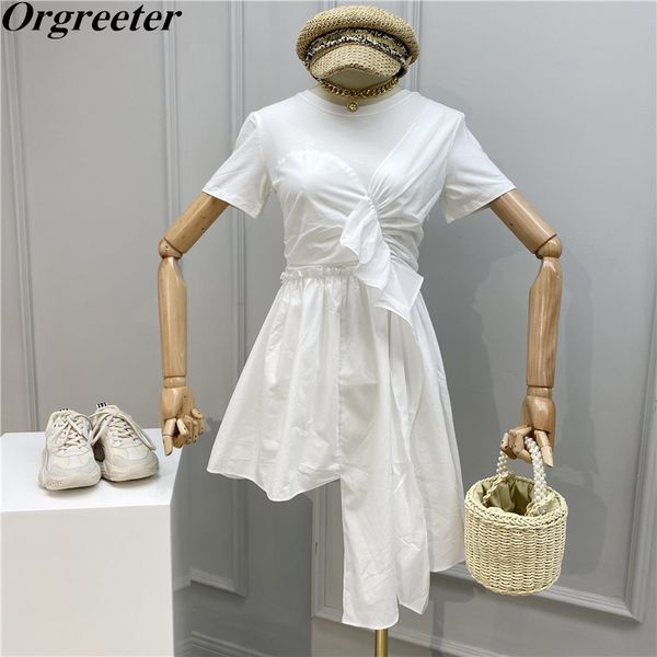 chic irregular dress women summer o-neck short sleeve ruched ruffles stitching t-shirt fake two pieces casual 210525, Black;gray
chic irregular dress women summer o-neck short sleeve ruched ruffles stitching t-shirt fake two pieces casual 210525, Black;gray
