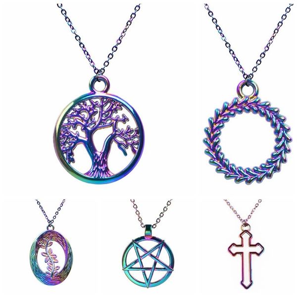 round pendant necklace for women men chain tree of life cross necklaces 2021 jewelry woman's accessory wreath trendy choker neck, Silver
round pendant necklace for women men chain tree of life cross necklaces 2021 jewelry woman's accessory wreath trendy choker neck, Silver
