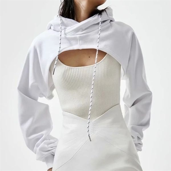 za women summer fashion super short hoodie hiohop drawstring long sleeves open chest easy ropa mujer clothes 211104, Black
za women summer fashion super short hoodie hiohop drawstring long sleeves open chest easy ropa mujer clothes 211104, Black
