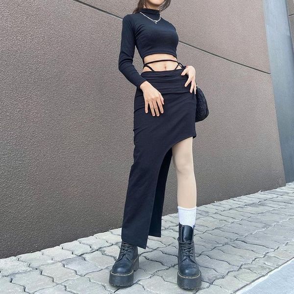 est arrival women hip skirt with irregular hem skirts female ladies high waist hollow design style summer clothing, Black
est arrival women hip skirt with irregular hem skirts female ladies high waist hollow design style summer clothing, Black
