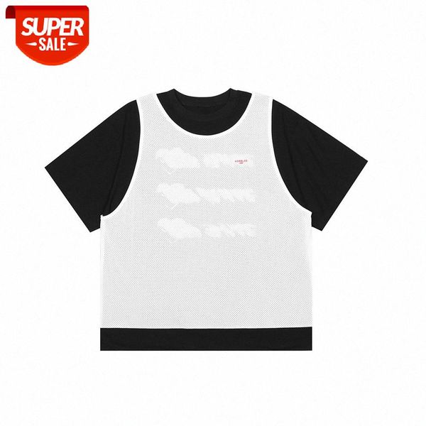 embroidered letter mesh short-sleeved t-shirt men's street flow loose round neck half-sleeved sports vest two-piece suit #ci7q, White;black
embroidered letter mesh short-sleeved t-shirt men's street flow loose round neck half-sleeved sports vest two-piece suit #ci7q, White;black