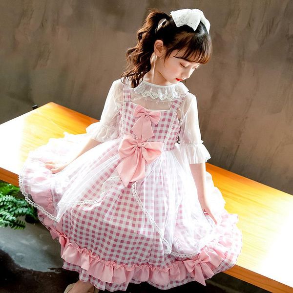 girl's dresses dress 2021 girls lolita princess summer foreign style skirt child for kids clothes, Red;yellow
girl's dresses dress 2021 girls lolita princess summer foreign style skirt child for kids clothes, Red;yellow