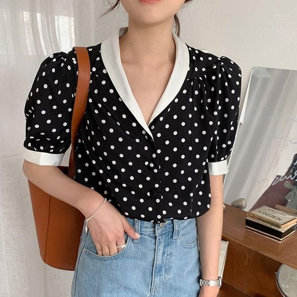 women's blouses & shirts women casual polka dot ladies summer short sleeve elegant v-neck chiffon blouse clothing wholesale, White
women's blouses & shirts women casual polka dot ladies summer short sleeve elegant v-neck chiffon blouse clothing wholesale, White