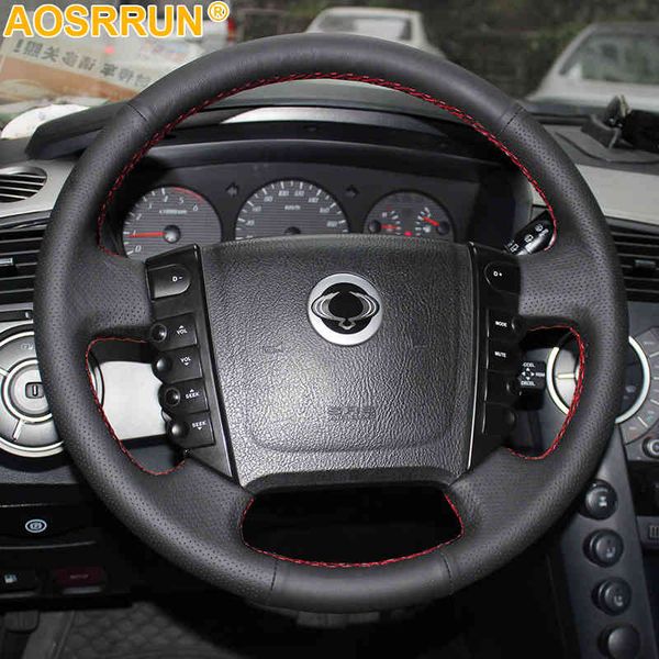 for ssangyong kyron actyon rexton w rodius car-styling hand-stitched black artificial leather steering wheel cover
for ssangyong kyron actyon rexton w rodius car-styling hand-stitched black artificial leather steering wheel cover