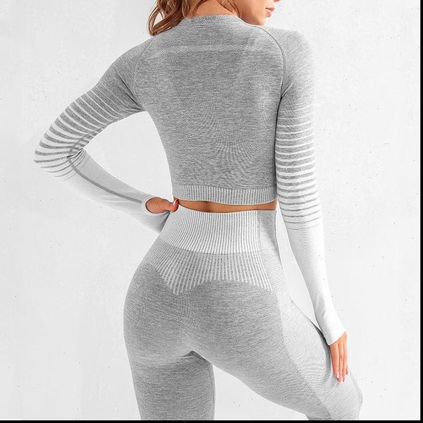 womens tracksuits seamless two piece set women long sleeve crop sport leggings tracksuit fitness gym suits for, Gray
womens tracksuits seamless two piece set women long sleeve crop sport leggings tracksuit fitness gym suits for, Gray