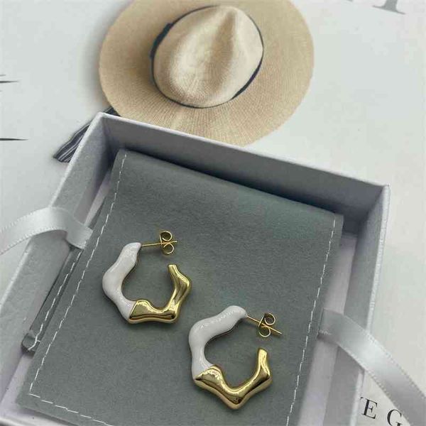 70% off outlet online wave shape irregular inlay pearl drop glaze design personalized metal earrings, Golden
70% off outlet online wave shape irregular inlay pearl drop glaze design personalized metal earrings, Golden
