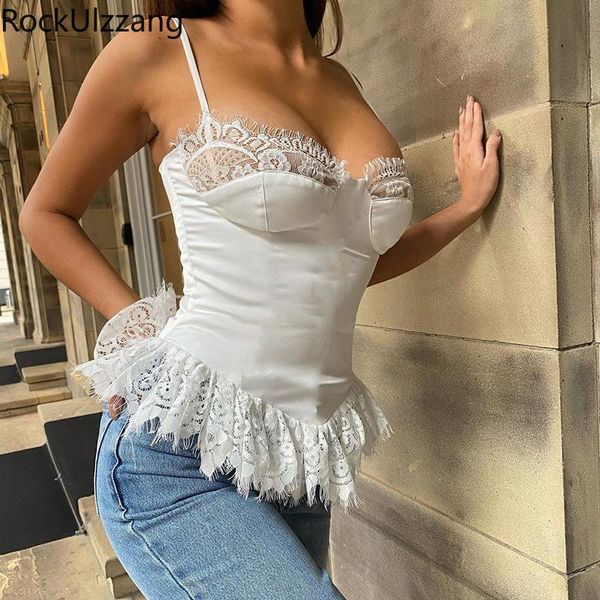 faux pu leather patchwork lace ruffles spaghetti strap bandage bralette crop bustier camisole camis corset gothic party women's tan, White
faux pu leather patchwork lace ruffles spaghetti strap bandage bralette crop bustier camisole camis corset gothic party women's tan, White