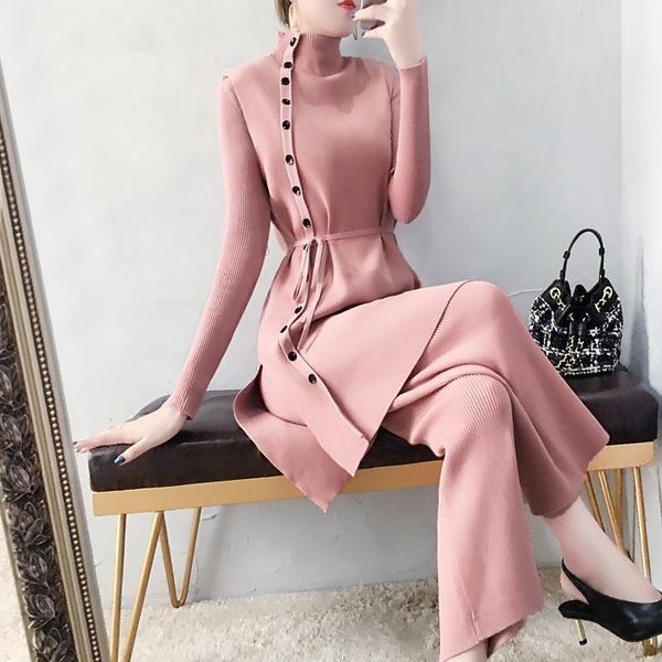 women's two piece pants slit high feminine suit 2021 autumn style temperament knitted wide leg two-piece light mature three-piece, White
women's two piece pants slit high feminine suit 2021 autumn style temperament knitted wide leg two-piece light mature three-piece, White