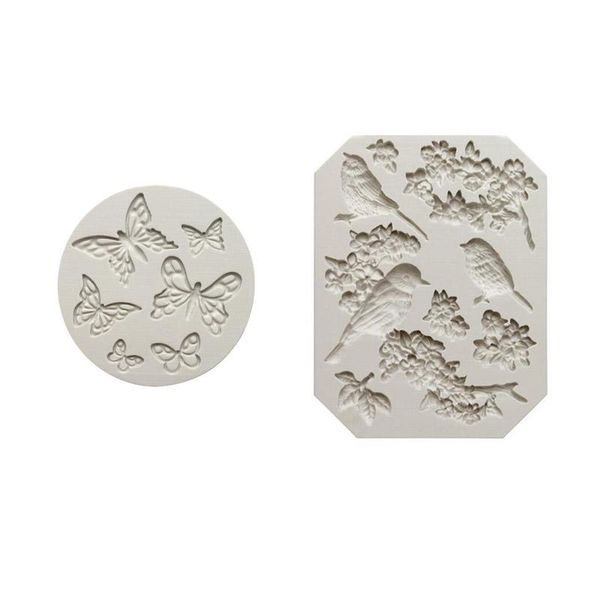 cake tools sugarcraft bird and flower silicone mold fondant decorating chocolate gumpaste
