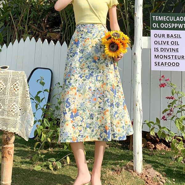 skirts kl sweet floral printing midi high waist woman faldas saia female streetwear, Black
skirts kl sweet floral printing midi high waist woman faldas saia female streetwear, Black