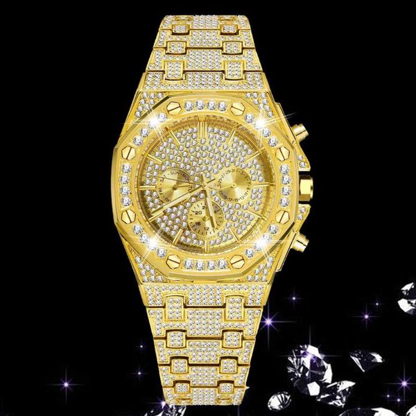 wristwatches 18k gold watch men around bling diamond mens watches waterproof stainless steel hip hop quartz relogio, Slivery;brown
wristwatches 18k gold watch men around bling diamond mens watches waterproof stainless steel hip hop quartz relogio, Slivery;brown