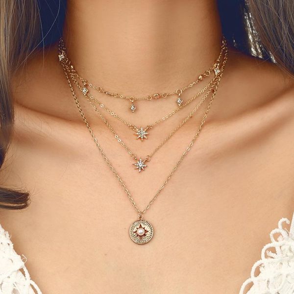 pendant necklaces 2021 niche design sense, high sense of cold wind necklace, double-layer star and moon stacked sweater chain, Silver
pendant necklaces 2021 niche design sense, high sense of cold wind necklace, double-layer star and moon stacked sweater chain, Silver