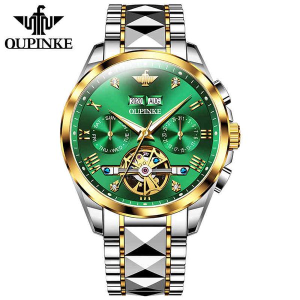 swiss brand oupinke luxury automatic watch men sapphire self winding tungsten steel sport tourbillon mechanical wristwatch, Silver
swiss brand oupinke luxury automatic watch men sapphire self winding tungsten steel sport tourbillon mechanical wristwatch, Silver