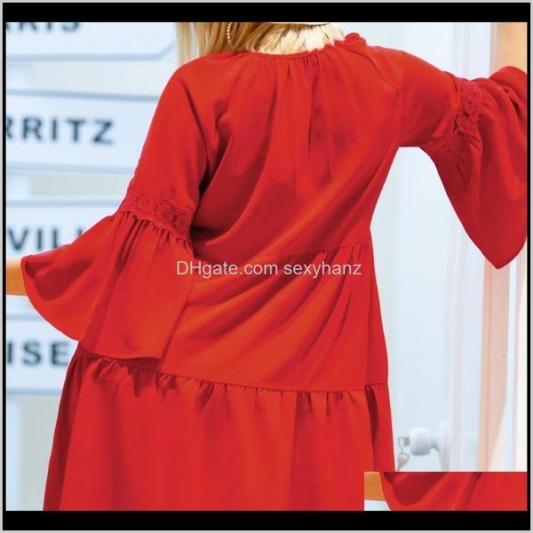 womens apparel drop delivery 2021 casual summer dresses women surplice vneck mini 34 bell sleeves solid color lady clothing tiered aline, Black;gray
womens apparel drop delivery 2021 casual summer dresses women surplice vneck mini 34 bell sleeves solid color lady clothing tiered aline, Black;gray