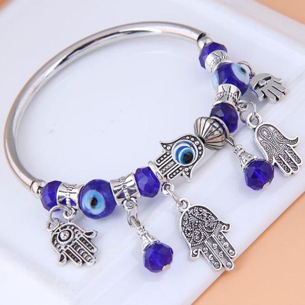 beaded, strands ethnic style blue eye fatima hand charm bangle bracelet elastic charms fashion bracelets jewelry gift, Black
beaded, strands ethnic style blue eye fatima hand charm bangle bracelet elastic charms fashion bracelets jewelry gift, Black