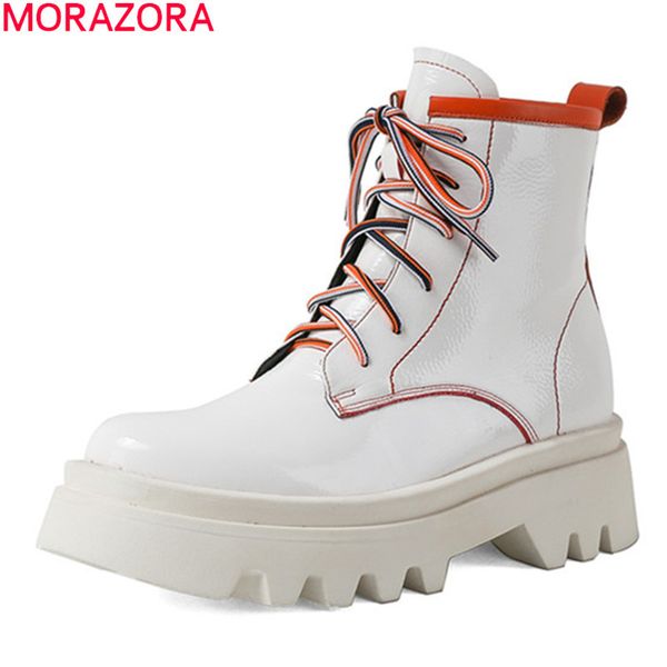 morazora genuine leather boots square heels round toe platform shoes woman fashion lace up comfortable ankle boots women 210506, Black
morazora genuine leather boots square heels round toe platform shoes woman fashion lace up comfortable ankle boots women 210506, Black