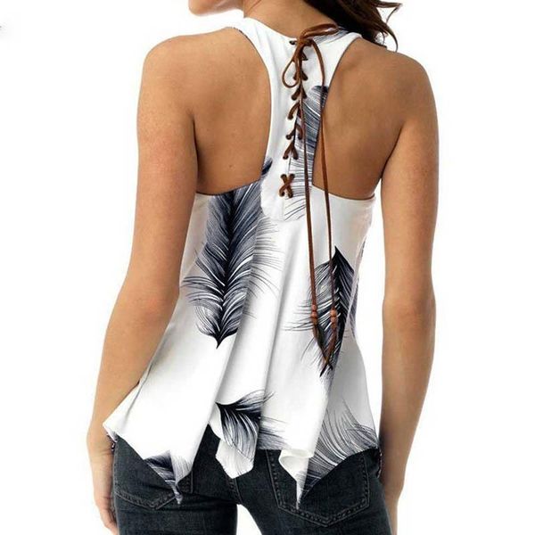 women's shapers sleeveless backless tunic plus size 5xl tank back lace up feather print ladies tanks 2021 summer oversize loose tees, Black;white
women's shapers sleeveless backless tunic plus size 5xl tank back lace up feather print ladies tanks 2021 summer oversize loose tees, Black;white