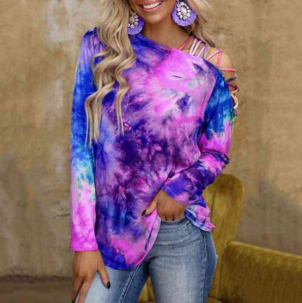 new arrivals women casual tie dye print off shoulder long sleeve loose t-shirt pullover long sleeve top, White
new arrivals women casual tie dye print off shoulder long sleeve loose t-shirt pullover long sleeve top, White