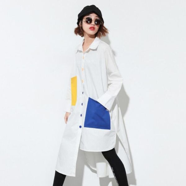 casual dresses spring and summer korean version personality multi-color loose lapel single breasted asymmetrical hem women shirt, Black;gray
casual dresses spring and summer korean version personality multi-color loose lapel single breasted asymmetrical hem women shirt, Black;gray