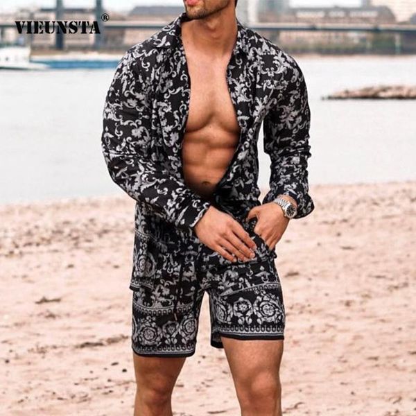 men's tracksuits 2021 hipster autumn fashion 2pc set spring long sleeve shirts and shorts suits vintage pattern printed outfits for men, Gray
men's tracksuits 2021 hipster autumn fashion 2pc set spring long sleeve shirts and shorts suits vintage pattern printed outfits for men, Gray