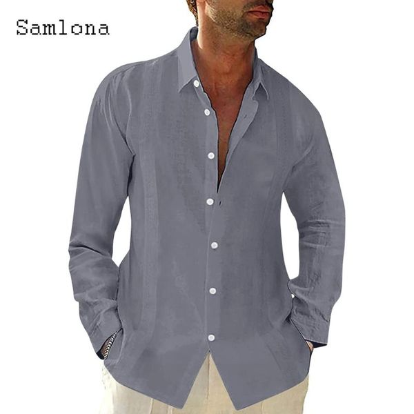 men's casual shirts samlona long sleeve men shirt blusas clothing 2021 single-breasted solid fashion mens blouse autumn, White;black
men's casual shirts samlona long sleeve men shirt blusas clothing 2021 single-breasted solid fashion mens blouse autumn, White;black