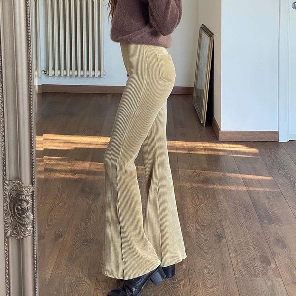 autumn high waist brown corduroy women pants casual skinny flare elegant vintage long trousers ladies, Black;white
autumn high waist brown corduroy women pants casual skinny flare elegant vintage long trousers ladies, Black;white