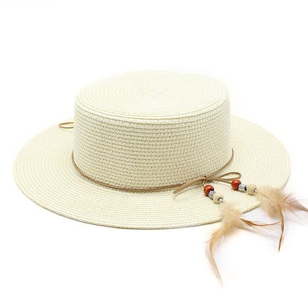 wide brim hats ladies sun fedora panama for women men feather decoration visors outdoor beach straw khaki white party hat, Blue;gray
wide brim hats ladies sun fedora panama for women men feather decoration visors outdoor beach straw khaki white party hat, Blue;gray