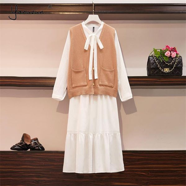 casual dresses yanueun womens dress suits plus size lace up a line dress+knitted vest fashion clothing for lady spring, Black;gray
casual dresses yanueun womens dress suits plus size lace up a line dress+knitted vest fashion clothing for lady spring, Black;gray