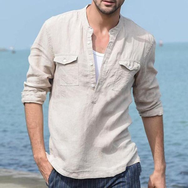 men's casual shirts long sleeve cotton linen clothing 2021 summer solid harajuku pullover social dress shirt mens blouses, White;black
men's casual shirts long sleeve cotton linen clothing 2021 summer solid harajuku pullover social dress shirt mens blouses, White;black