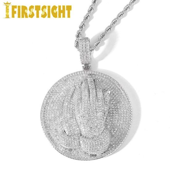 chains iced out bling praying hands round pendant necklaces gold silver color zircon cz religious pray men's hip hop jewelry
chains iced out bling praying hands round pendant necklaces gold silver color zircon cz religious pray men's hip hop jewelry