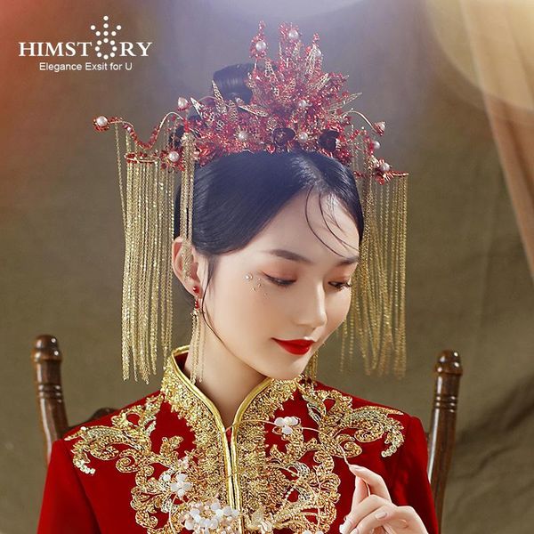 hair clips & barrettes himstory traditional chinese bridal headwear red beaded hairpins with earrings ancient wedding crown bride accessorie, Golden;silver
hair clips & barrettes himstory traditional chinese bridal headwear red beaded hairpins with earrings ancient wedding crown bride accessorie, Golden;silver