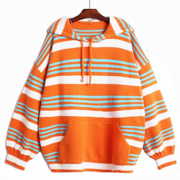 women's sweaters zcsmll hooded knitted women striped sweater long sleeve loose big size korean fashion autumn winter casual female pull, White;black
women's sweaters zcsmll hooded knitted women striped sweater long sleeve loose big size korean fashion autumn winter casual female pull, White;black