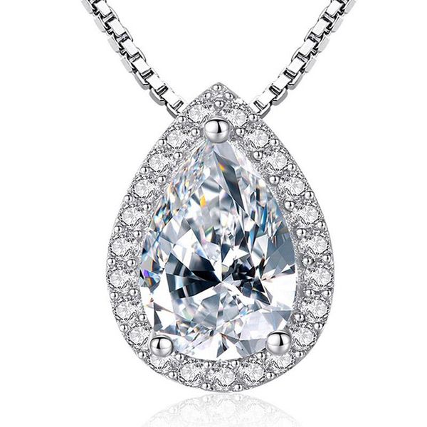 pendant necklaces trendy water drop cz zircon chain sparkling tear zirconia crystal wedding jewelry for women, Silver
pendant necklaces trendy water drop cz zircon chain sparkling tear zirconia crystal wedding jewelry for women, Silver