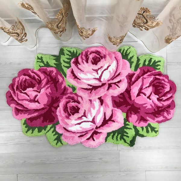 pink rose carpet floor mat household beautiful decoration 110*70cm indoor non slip rug water absorption bedroom carpets
pink rose carpet floor mat household beautiful decoration 110*70cm indoor non slip rug water absorption bedroom carpets