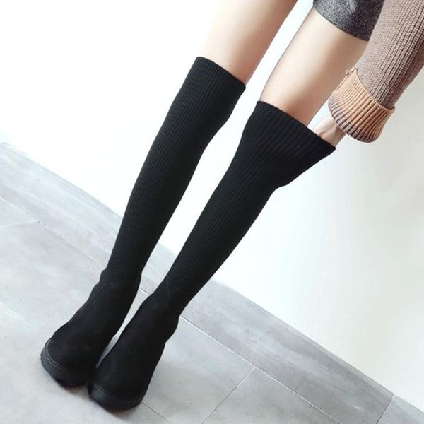boots elastic slim autumn socks women fashion low heels thigh high female 2021 spring knitted over-the-knee girls black
boots elastic slim autumn socks women fashion low heels thigh high female 2021 spring knitted over-the-knee girls black