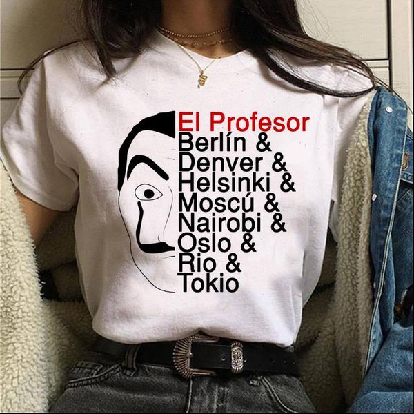 la womens t shirt casa de papel women harajuku print short sleeve funny money heist house of paper hip, White
la womens t shirt casa de papel women harajuku print short sleeve funny money heist house of paper hip, White