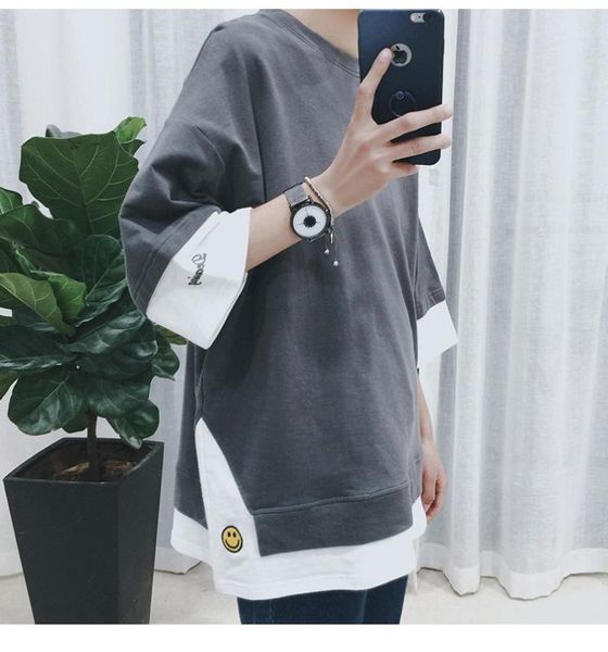 men's t-shirts 2021 korean version of fake two-piece short sleeve t-shirt loose trend 7-sleeve shirt summer bottoming1, White;black
men's t-shirts 2021 korean version of fake two-piece short sleeve t-shirt loose trend 7-sleeve shirt summer bottoming1, White;black