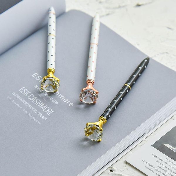 crystal glass diamond metal ballpoint pen white gem stationery beautiful gift for school office supplies pens, Blue;orange 
crystal glass diamond metal ballpoint pen white gem stationery beautiful gift for school office supplies pens, Blue;orange