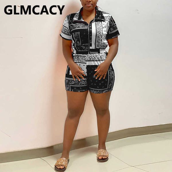 two pieces sets women turn down collar short sleeve printed & bodycon shorts 210702, White
two pieces sets women turn down collar short sleeve printed & bodycon shorts 210702, White