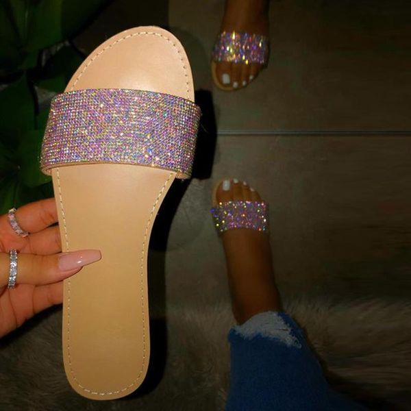 women rhinestone flat sandals woman open toe slip on shoes fashion bling female summer casual beach #5.4, Black
women rhinestone flat sandals woman open toe slip on shoes fashion bling female summer casual beach #5.4, Black