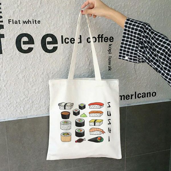 kawaii sushi set tote bags harajuku girl shoulder bag ladies canvas shopping female eco handbag foldable large capacity
kawaii sushi set tote bags harajuku girl shoulder bag ladies canvas shopping female eco handbag foldable large capacity