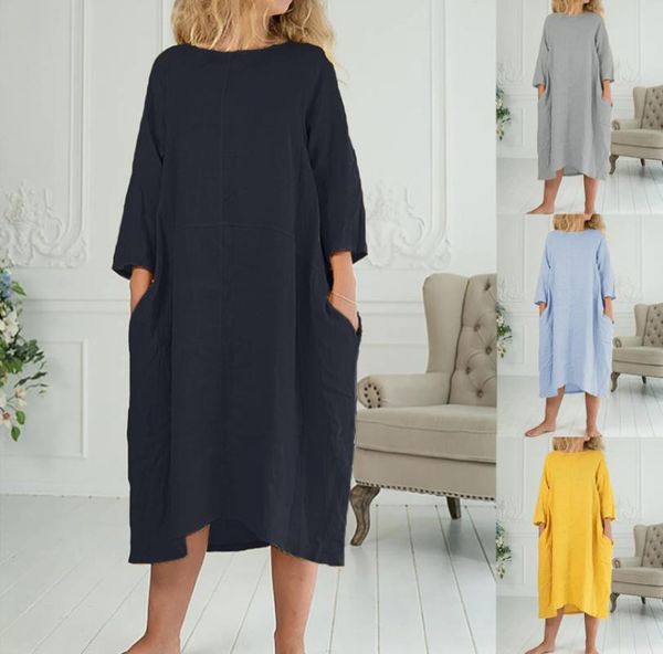 casual dresses bornpom women's soft oval neckline flowy dress loose cotton linen maxi tee shirts with pocket, Black;gray
casual dresses bornpom women's soft oval neckline flowy dress loose cotton linen maxi tee shirts with pocket, Black;gray