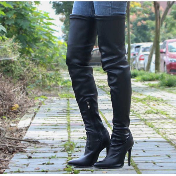 women over the knee high boots woman high heels winter booties vintage pu leather femme shoes chaussures zapatos mujer y1018, Black
women over the knee high boots woman high heels winter booties vintage pu leather femme shoes chaussures zapatos mujer y1018, Black