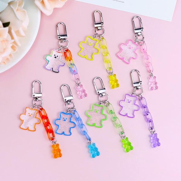 keychains cute bear keychain girl heart jelly color chain keyring mobile phone bag car fun pendant gift accessries, Silver
keychains cute bear keychain girl heart jelly color chain keyring mobile phone bag car fun pendant gift accessries, Silver